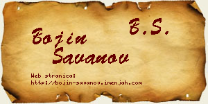 Bojin Savanov vizit kartica